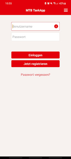 MTB TankApp Screen 2