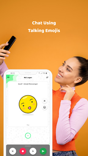 Android application Goof Chat - Talking Emoji Chat screenshort
