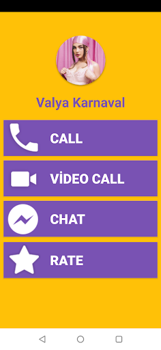 Android application Valya Karnaval Fake Video Call screenshort