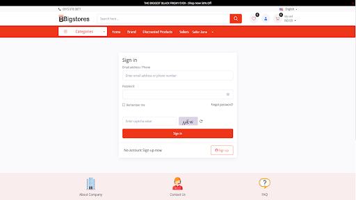 Bigstores Shop Screen 2