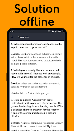 Class 10 Science Solution ++ Screen 3