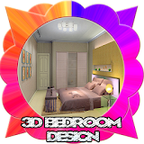 3D bedroom design icon