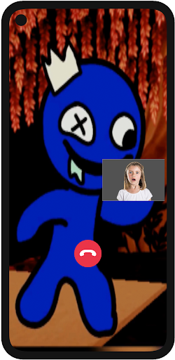 Blue Monster Fake Video Call Screen 2