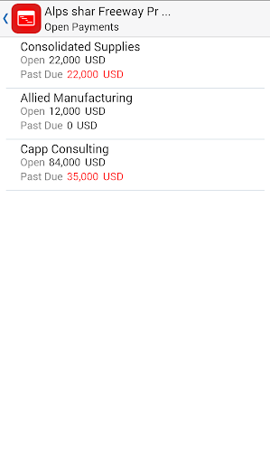 Screenshot of Project Manager for EBS