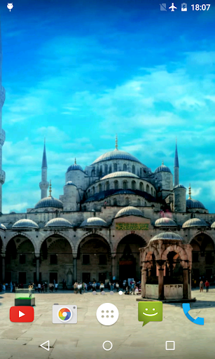 Android application Blue Mosque Video Wallpaper screenshort