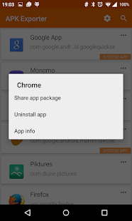 APK Exporter Screenshot
