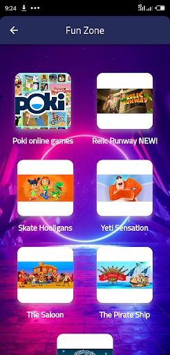 Android application Fun Zone (Game On) screenshort