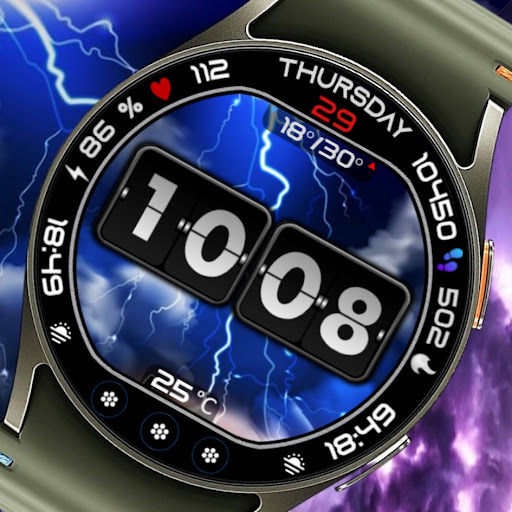 Animated Weather Flip Time E55 screenshot 5