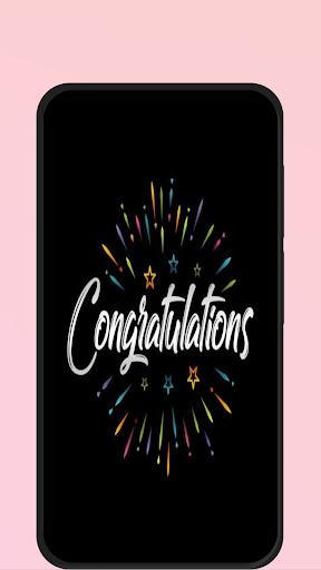 Android application congratulations images screenshort
