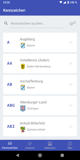 Android application Deutschlands Kennzeichen screenshort