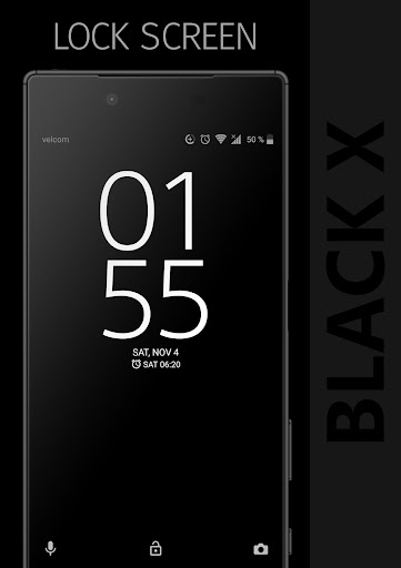 BLACK X Xperia Theme Screen 2