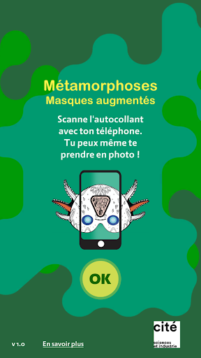 Android application Métamorphoses – les masques screenshort
