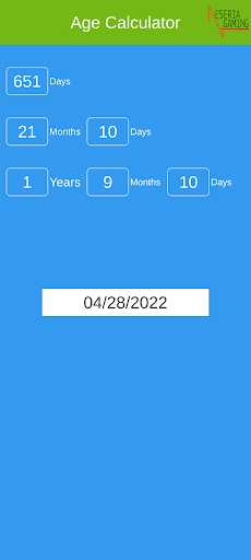 EI Age Calculator Screen 2