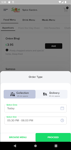 Spice Garden Takeaway Screen 2