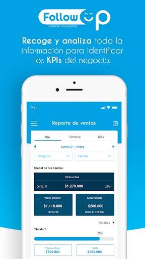 Android application FollowUP: Gestión de tienda screenshort
