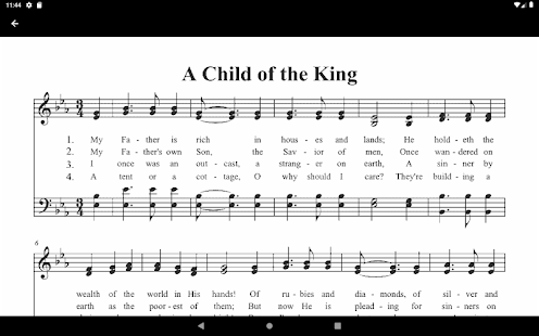 Adventist Hymnal with piano sh Screenshot