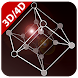 3D4Dライブ壁紙ハイパーキューブスタイルブラックとホワイト - Androidアプリ