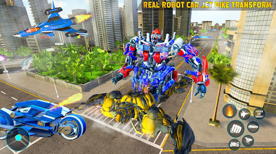 Jet Robot Car Transformation :Robot Car Games  Screenshots 6
