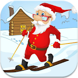 Santa  snow skater icon