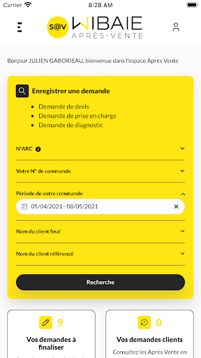 WIBAIE : Espace Après Vente Screen 2