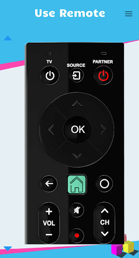 Remote control for PartnerTV Screen 3