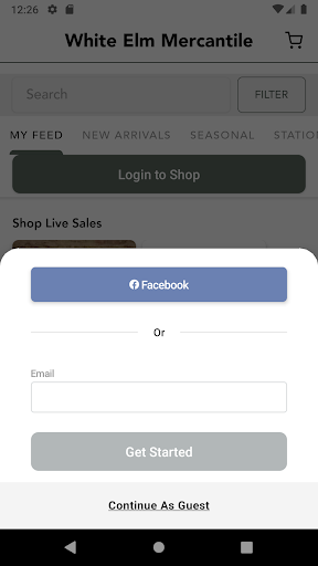 Android application White Elm Mercantile screenshort