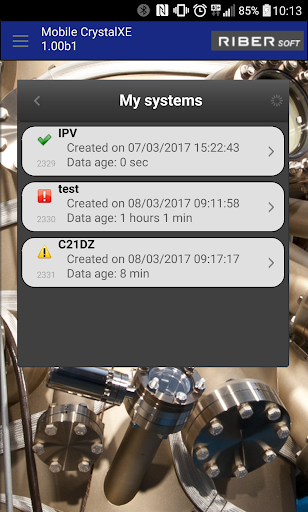 CrystalXE mobile - RIBER Screen 2