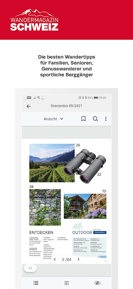 #4. Wandermagazin SCHWEIZ (Android) بواسطة: Wandermagazin Schweiz