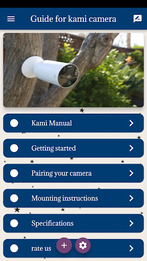 Android application Guide for kami camera screenshort
