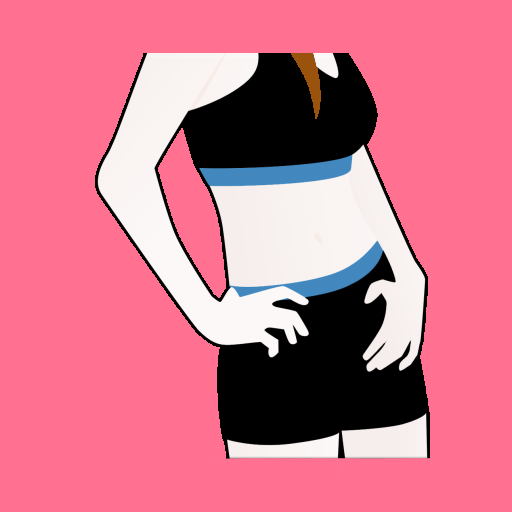 Female Fitness Belly Legs Butt  Icon