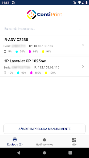 Android application ContiPrint screenshort