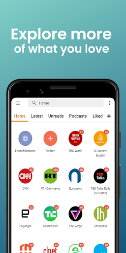 RSS Reader : Feeds & Podcasts Screen 2