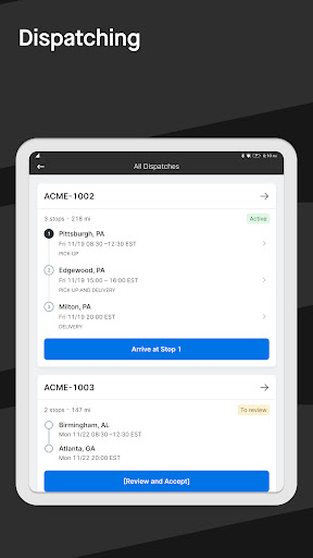 Screenshot of Motive Driver