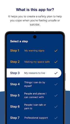 Beyond Now suicide safety plan Screen 2