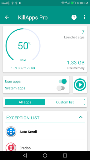 KillApps：关闭所有应用程序 screenshot 1