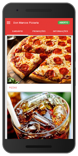 Android application Don Marcos Pizzaria e Salt Bur screenshort