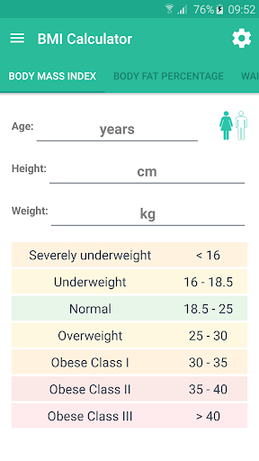 Android application BMI Calculator - Weight Loss screenshort