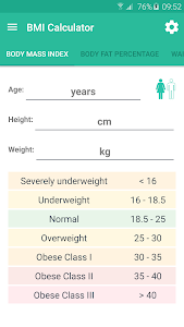 BMI Calculator - Weight Loss Unknown