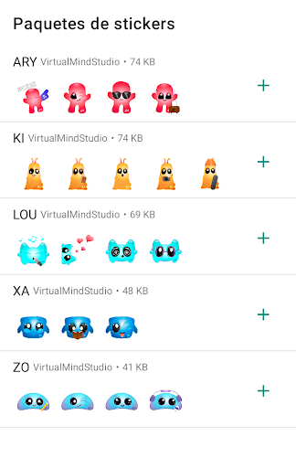 Android application Stickers Moshos screenshort