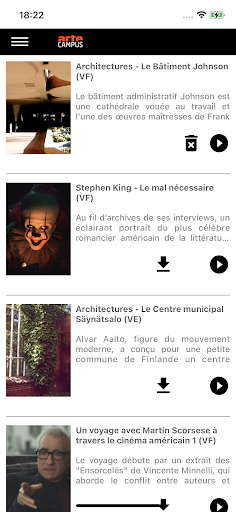 Android application ARTE Campus screenshort