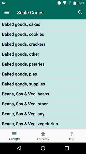 Android application Scale Codes screenshort