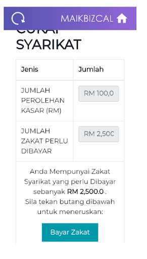 MyMAIK BizKal Screen 3