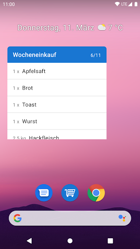 Einkaufsliste denkst-du-daran