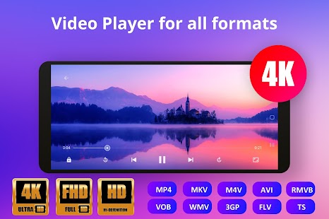 Captura de tela de todos os formatos do player de vídeo