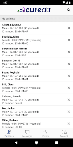 Android application Cureatr Mobile screenshort