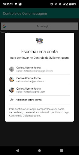 Android application Frota Ouros - Diário de Bordo screenshort