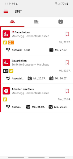 Android application SFIT screenshort