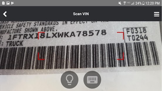 VIN Scanner FastBook® Screenshot