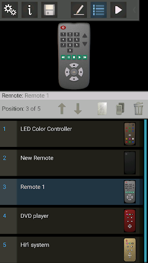 Screenshot of IR Remote Creator