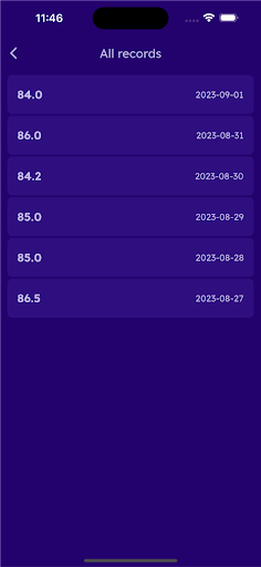Android application Weight Balance screenshort